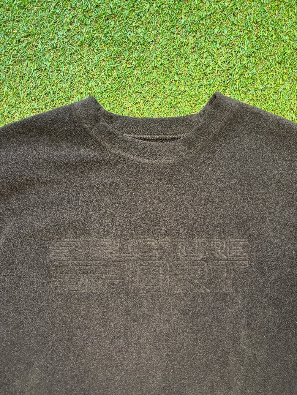 90s structure sportswear polyester sweater